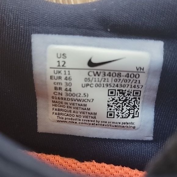 Nike Flex 2021 RN Run Midnight Navy Blue Black CW3408-400‎ Mens 12 - Picture 6 of 6